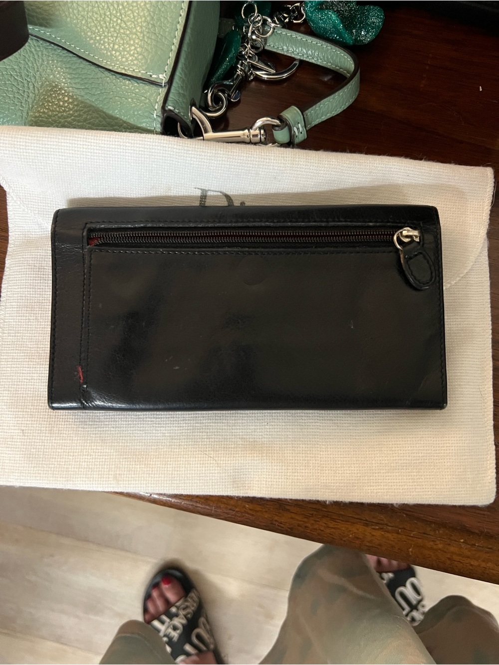 Dior Vintage Black Leather Continental Wallet with CD Emblem - Picture 7 of 8